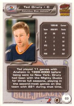 2000-01 Pacific Paramount - Holo-Gold #69 Ted Drury Back