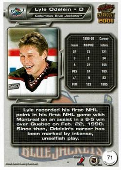 2000-01 Pacific Paramount - Holo-Silver #71 Lyle Odelein Back