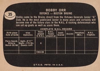 1966-67 Topps USA Test #35 Bobby Orr Back