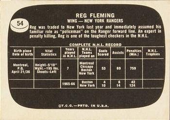 1966-67 Topps USA Test #54 Reg Fleming Back