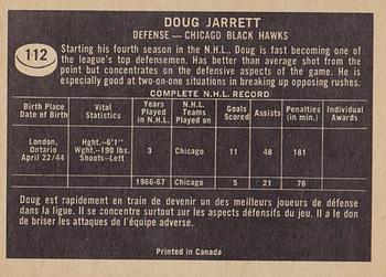 1967-68 Topps #112 Doug Jarrett Back