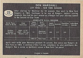 1967-68 Topps #23 Don Marshall Back