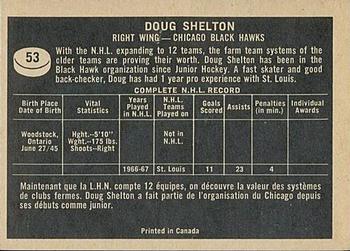 1967-68 Topps #53 Doug Shelton Back