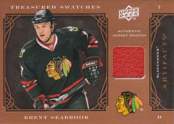 2009-10 Upper Deck Artifacts - Treasured Swatches Retail #TSR-BS Brent Seabrook Front