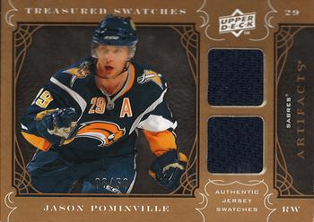 2009-10 Upper Deck Artifacts - Treasured Swatches Copper #TS-JP Jason Pominville  Front