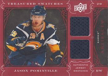 2009-10 Upper Deck Artifacts - Treasured Swatches Red #TS-JP Jason Pominville  Front
