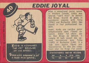 1968-69 O-Pee-Chee #40 Ed Joyal Back
