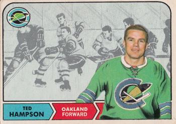 1968-69 O-Pee-Chee #85 Ted Hampson Front