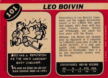 1968-69 O-Pee-Chee #101 Leo Boivin Back