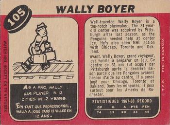 1968-69 O-Pee-Chee #105 Wally Boyer Back
