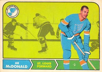 1968-69 O-Pee-Chee #107 Ab McDonald Front