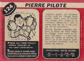1968-69 O-Pee-Chee #124 Pierre Pilote Back