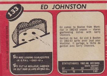 1968-69 O-Pee-Chee #133 Ed Johnston Back