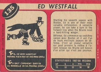 1968-69 O-Pee-Chee #135 Ed Westfall Back