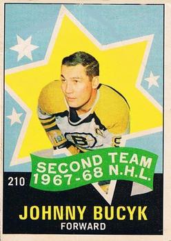 1968-69 O-Pee-Chee #210 Johnny Bucyk Front