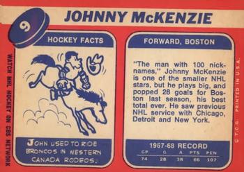 1968-69 Topps #9 John McKenzie Back