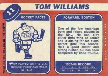 1968-69 Topps #11 Tom Williams Back