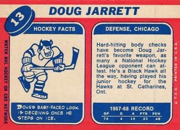 1968-69 Topps #13 Doug Jarrett Back