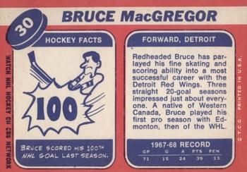 1968-69 Topps #30 Bruce MacGregor Back