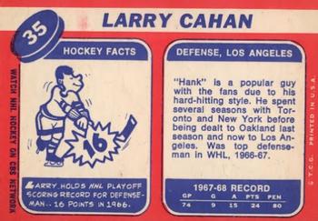 1968-69 Topps #35 Larry Cahan Back