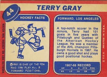1968-69 Topps #44 Terry Gray Back