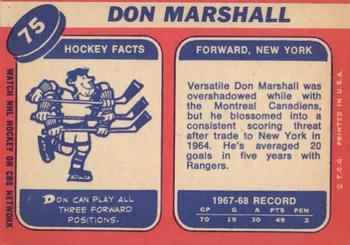 1968-69 Topps #75 Don Marshall Back