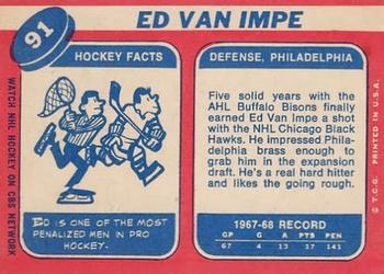 1968-69 Topps #91 Ed Van Impe Back