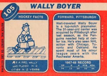 1968-69 Topps #105 Wally Boyer Back