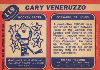 1968-69 Topps #119 Gary Veneruzzo Back