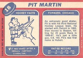 1968-69 Topps #18 Pit Martin Back