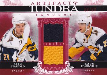 2009-10 Upper Deck Artifacts - Tundra Tandems Red #TT-PS Drew Stafford / Jason Pominville  Front