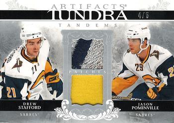 2009-10 Upper Deck Artifacts - Tundra Tandems Patches Silver #TT-PS Drew Stafford / Jason Pominville  Front