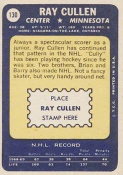1969-70 Topps #130 Ray Cullen Back