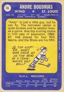 1969-70 Topps #16 Andre Boudrias Back