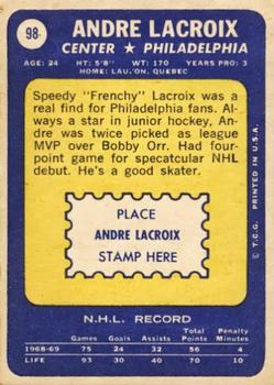 1969-70 Topps #98 Andre Lacroix Back