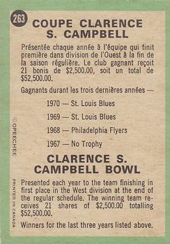 1970-71 O-Pee-Chee #263 Clarence S. Campbell Bowl Back