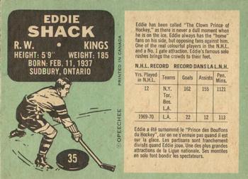 1970-71 O-Pee-Chee #35 Eddie Shack Back