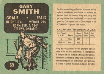 1970-71 O-Pee-Chee #69 Gary Smith Back