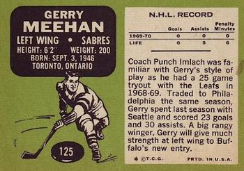 1970-71 Topps #125 Gerry Meehan Back