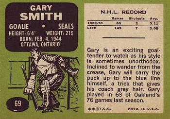 1970-71 Topps #69 Gary Smith Back