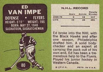1970-71 Topps #80 Ed Van Impe Back