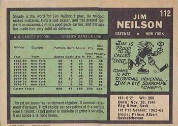 1971-72 O-Pee-Chee #112 Jim Neilson Back