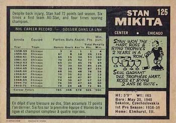 1971-72 O-Pee-Chee #125 Stan Mikita Back