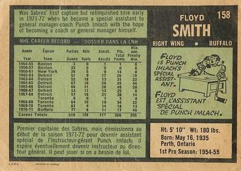 1971-72 O-Pee-Chee #158 Floyd Smith Back