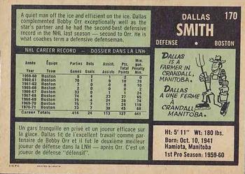 1971-72 O-Pee-Chee #170 Dallas Smith Back