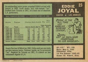 1971-72 O-Pee-Chee #23 Eddie Joyal Back