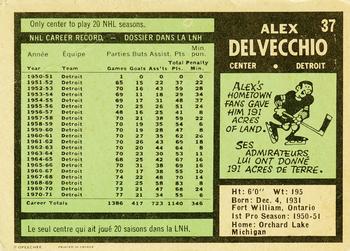 1971-72 O-Pee-Chee #37 Alex Delvecchio Back