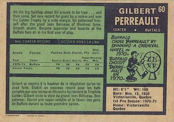 1971-72 O-Pee-Chee #60 Gilbert Perreault Back