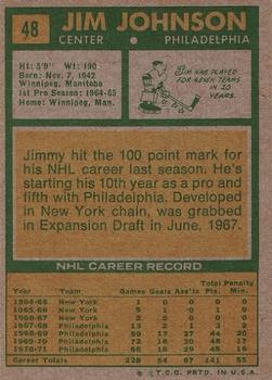 1971-72 Topps #48 Jim Johnson Back