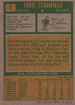 1971-72 Topps #7 Fred Stanfield Back